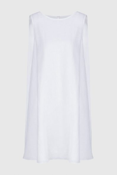 Летнее свободное белое платье