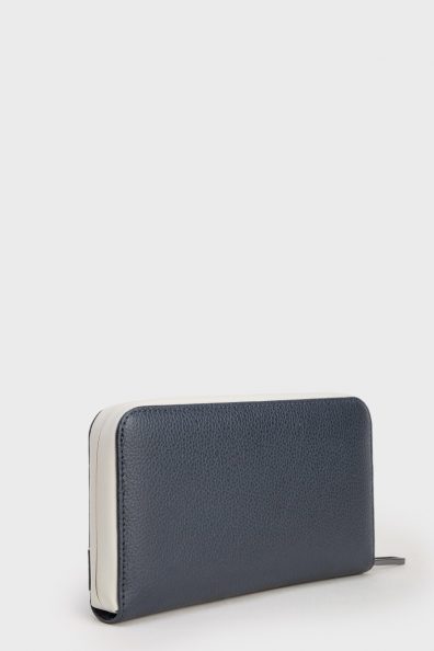 Темно-синий классический кошелек
