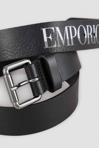 Мужской ремень с брендовой надписью