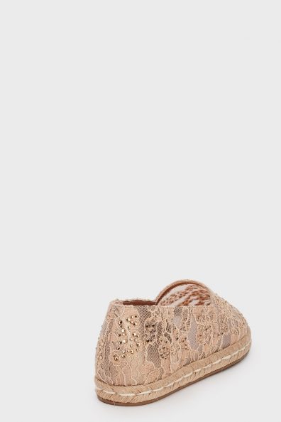 Бежеві еспадрільі зі стразами фото 3 Бежеві еспадрільі зі стразами